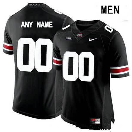 Men's Ohio State Buckeyes Customized College Football Nike Black Limited Jersey